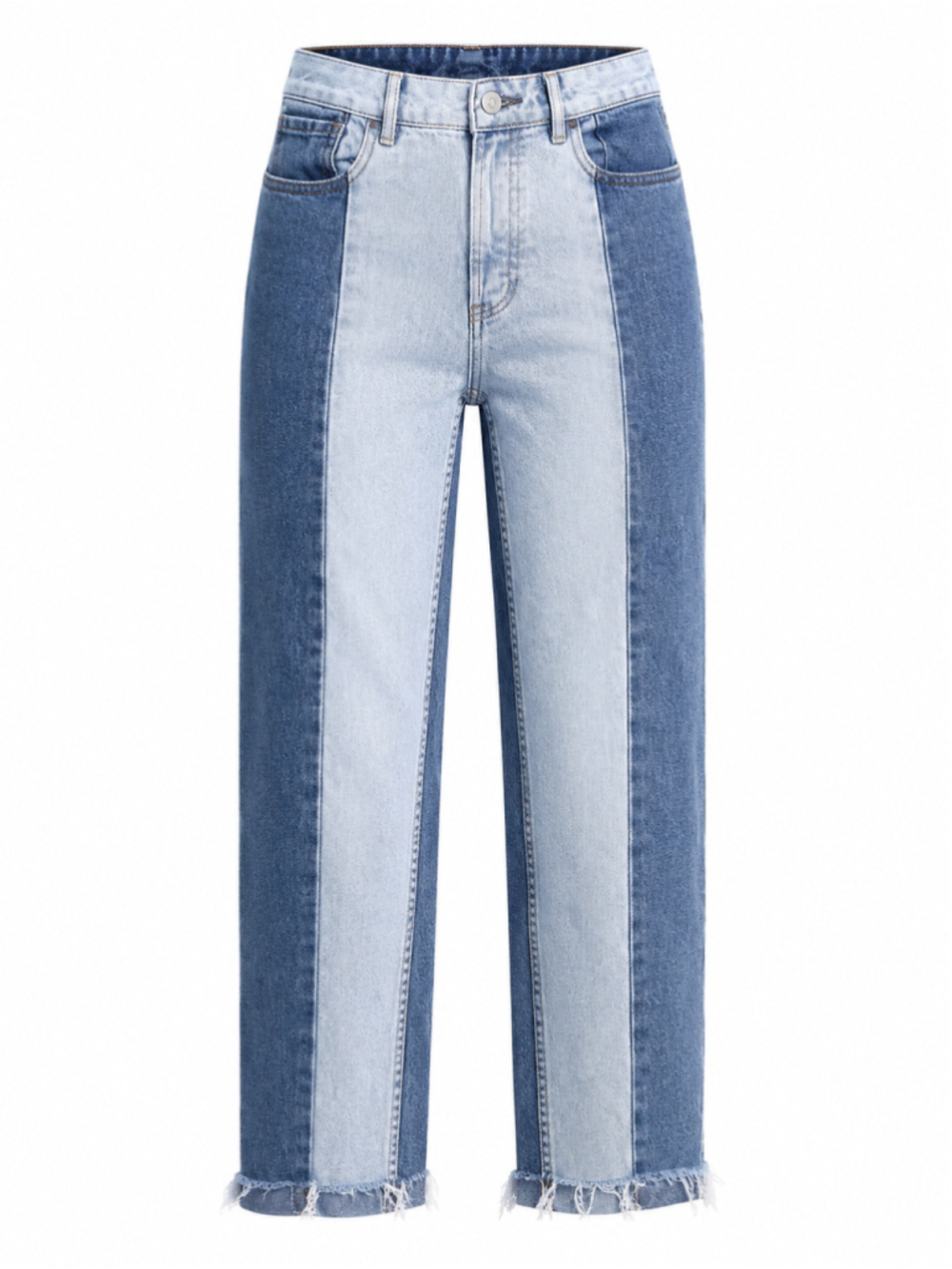 Women's PacSun Two-Tone Mom Jeans Size 25 Blue Light Blue
335